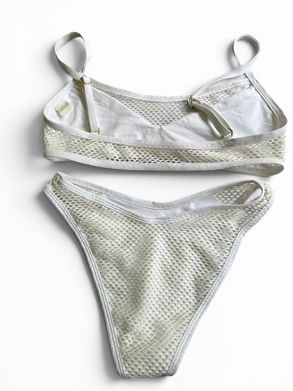 NWOT L*Space Mesh Madness Stevie bikini set white small - Thumbnail 2