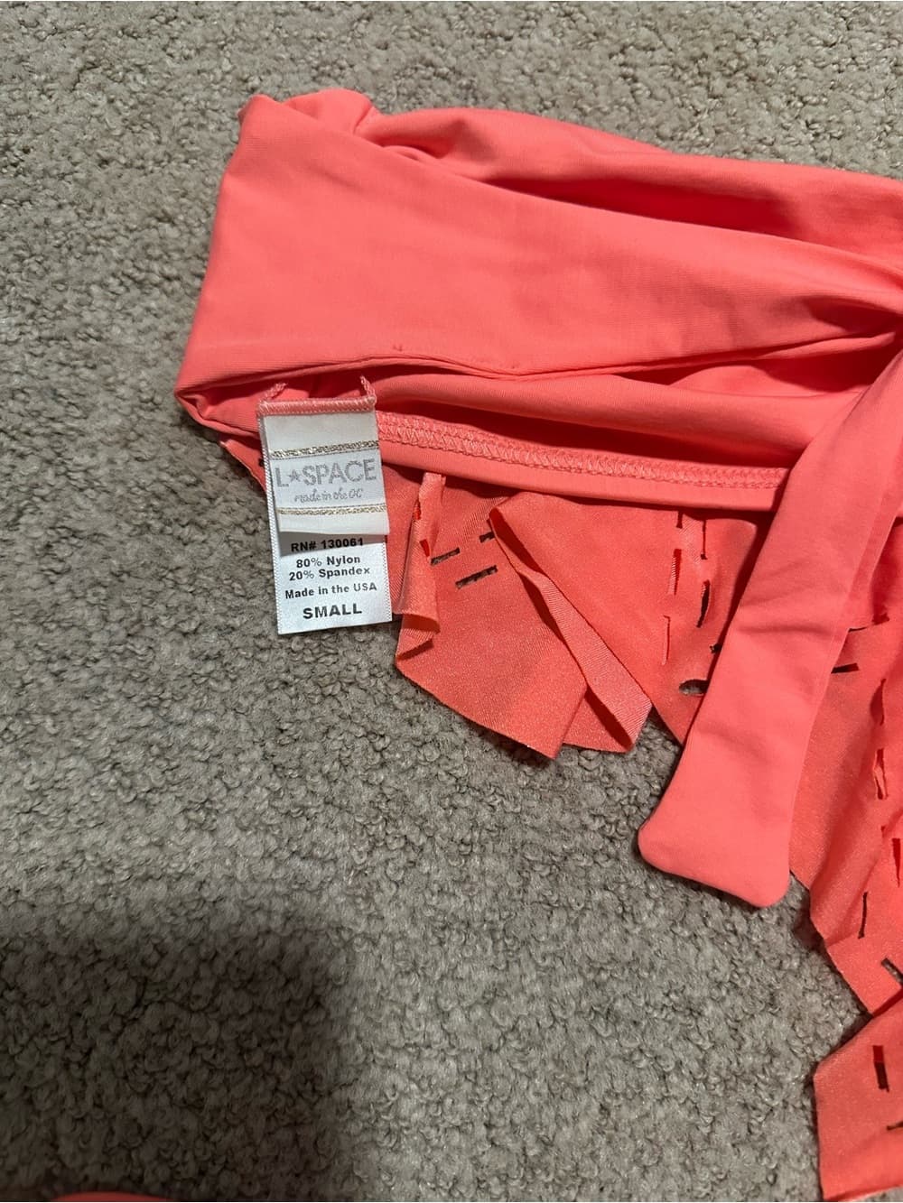 NWOT L*Space Rose Bitsy bikini set coral small - Thumbnail 4