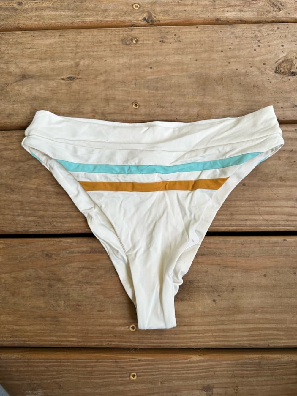 NWT L*Space Wilson Bitsy cut high waist striped bikini bottoms