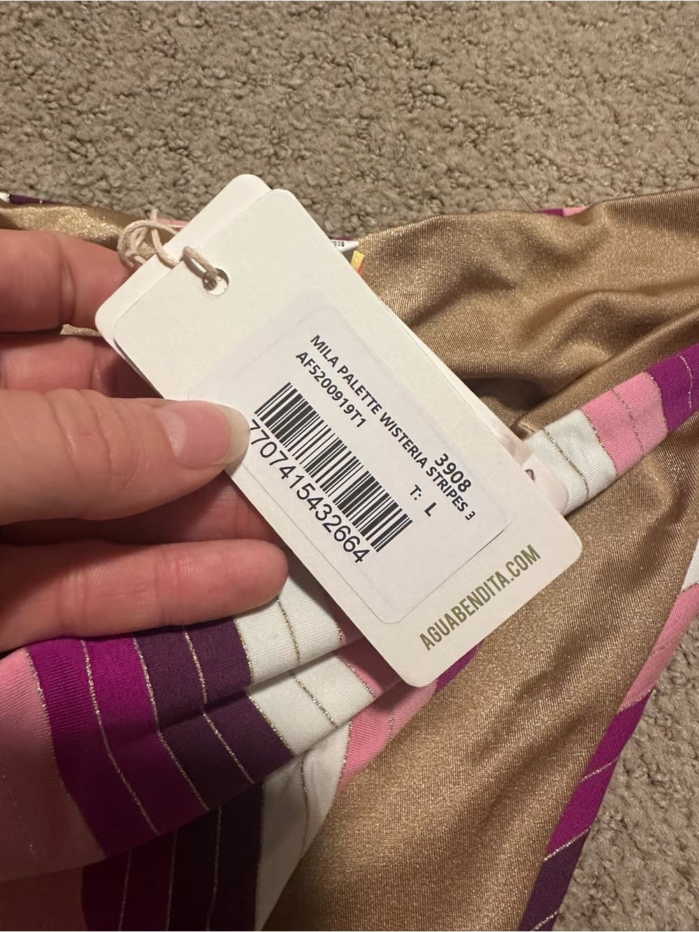 NWT Agua Bendita Mila Wysteria bikini bottoms - Thumbnail 3