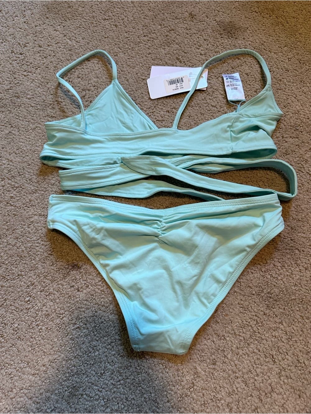 NWT L*Space Chloe Monique bikini set sea foam extra small - Thumbnail 3