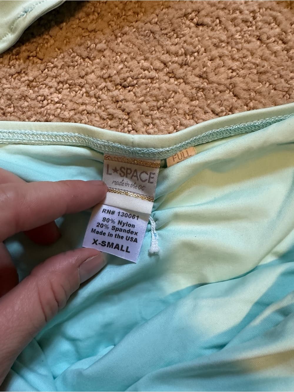 NWT L*Space Chloe Monique bikini set sea foam extra small - Thumbnail 2