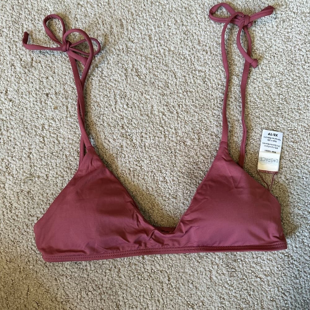 NWOT L*Space Daisy bikini top rose paradise