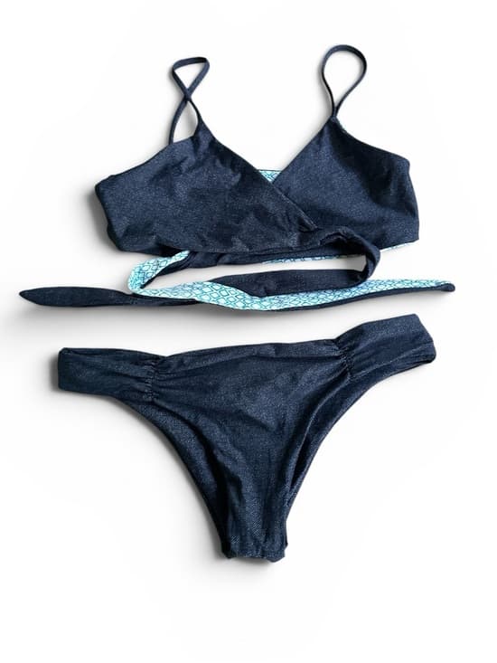 NWOT L*Space Chloe Monique bikini set denim small - Thumbnail 7
