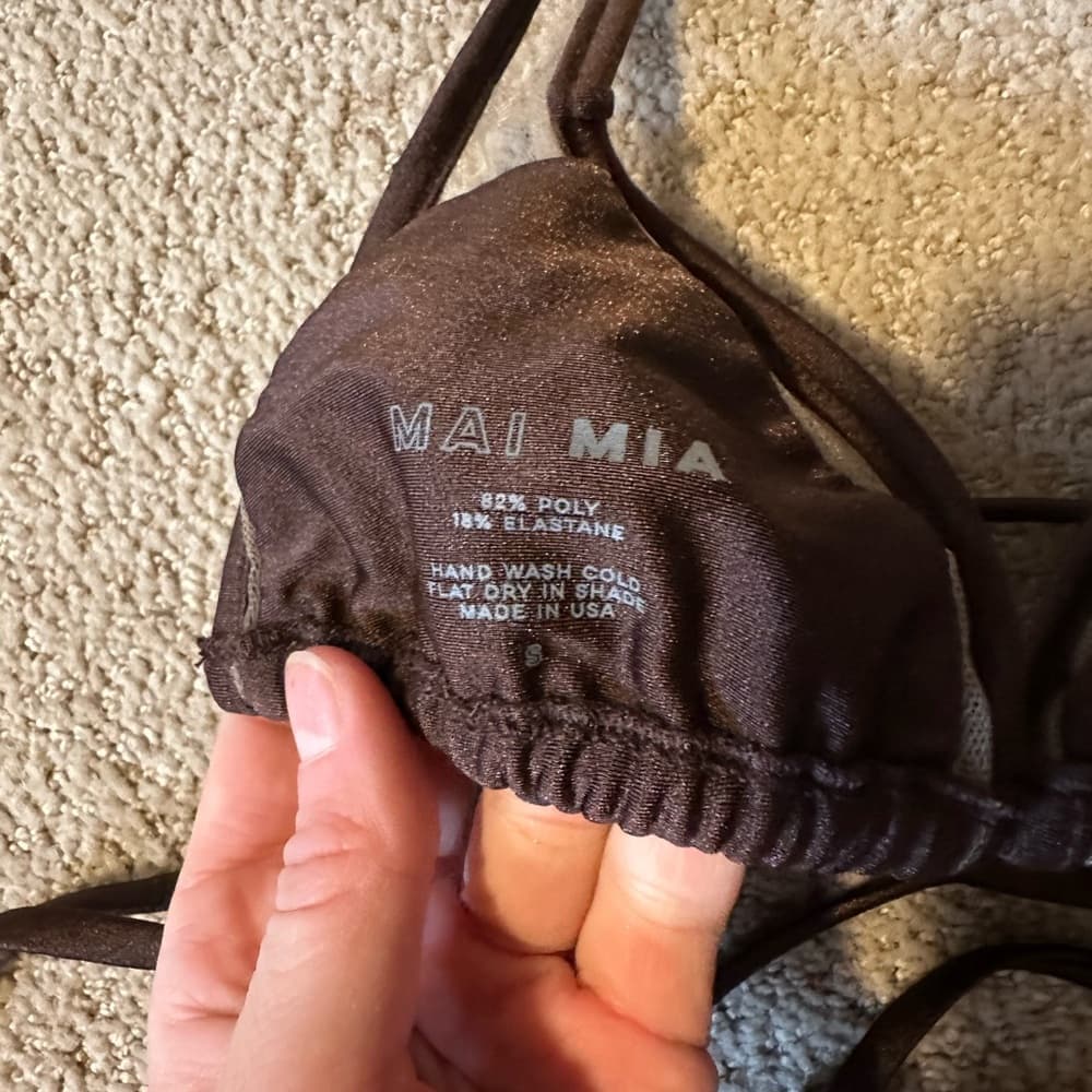 Mai Mia strappy bikini top brown - Thumbnail 3