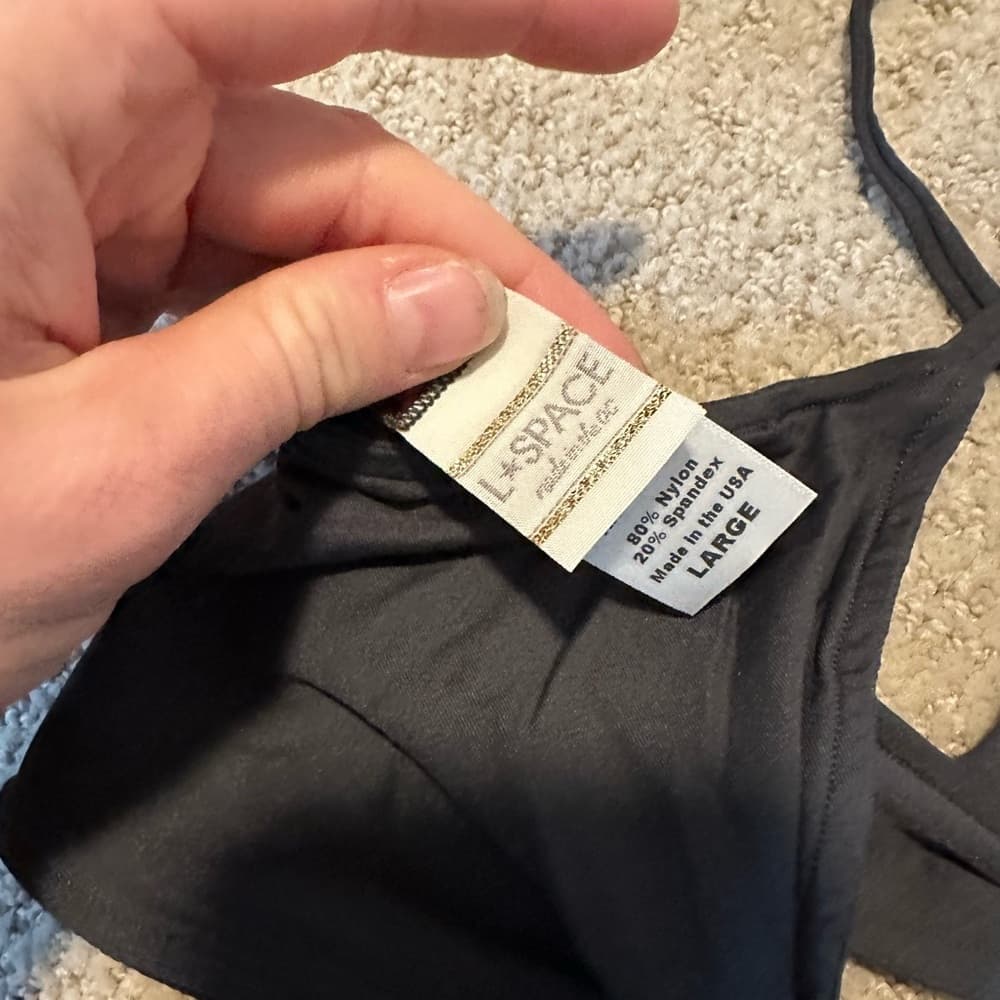 NWOT L*Space Chloe wrap bikini top grey - Thumbnail 3