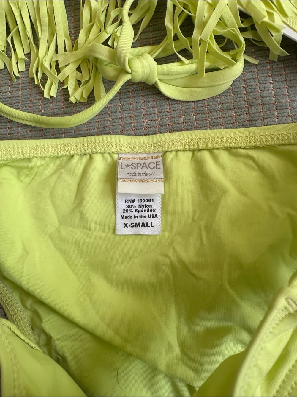 NWT L*Space Audrey bikini set lime extra small - Thumbnail 2