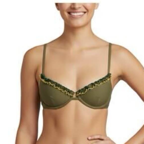 NWT Something Navy Daffodil bikini top olive - Thumbnail 3