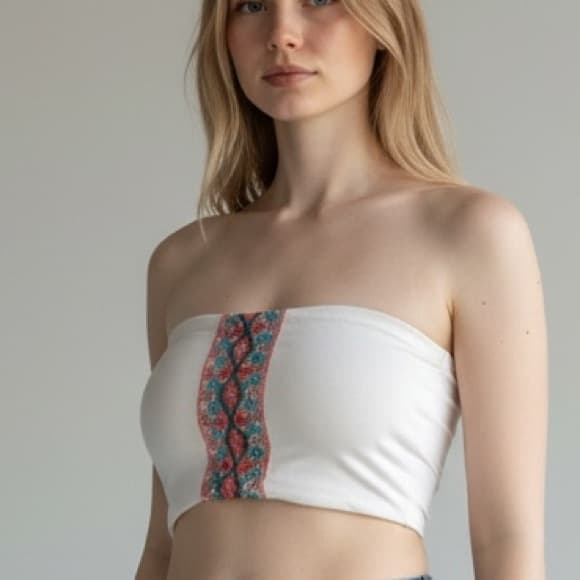 NWOT L*Space embroidered strapless bikini top - Thumbnail 5