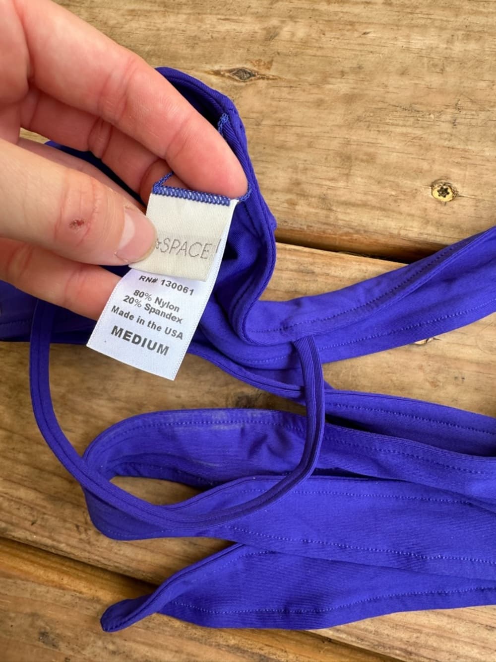 NWOT L*Space Chloe wrap around bikini top blue - Thumbnail 2