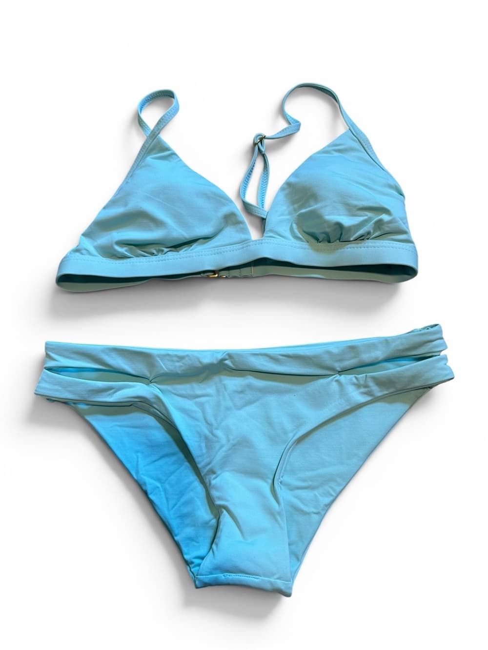 NWOT L*Space Gabi Breakers bikini set light blue extra small - Thumbnail 5