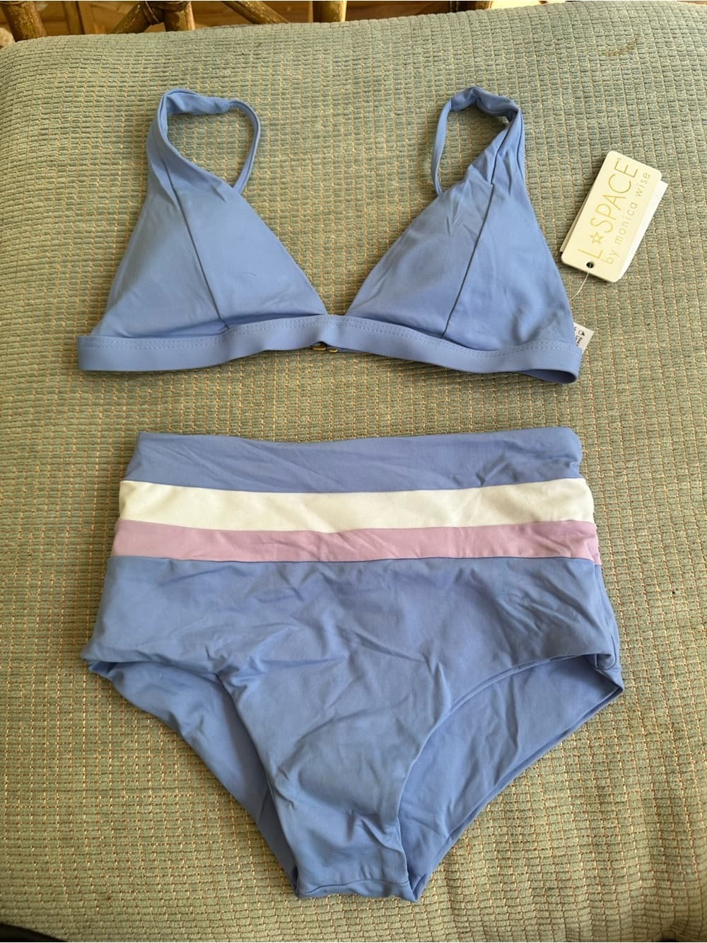 NWT L*Space Nina Portia bikini set Peri Blue extra small