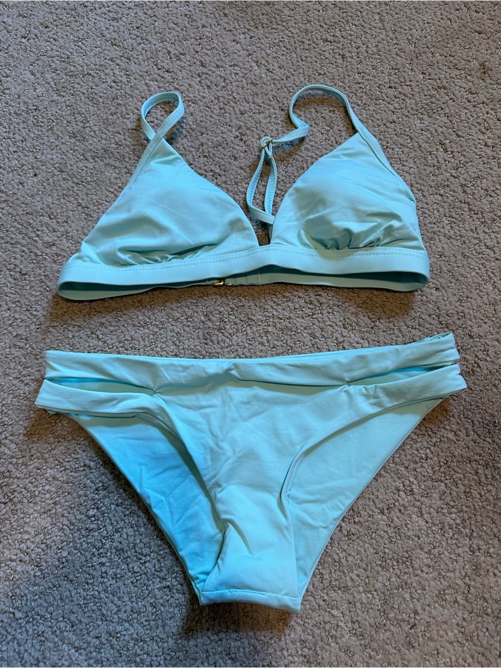 NWOT L*Space Gabi Breakers bikini set light blue extra small