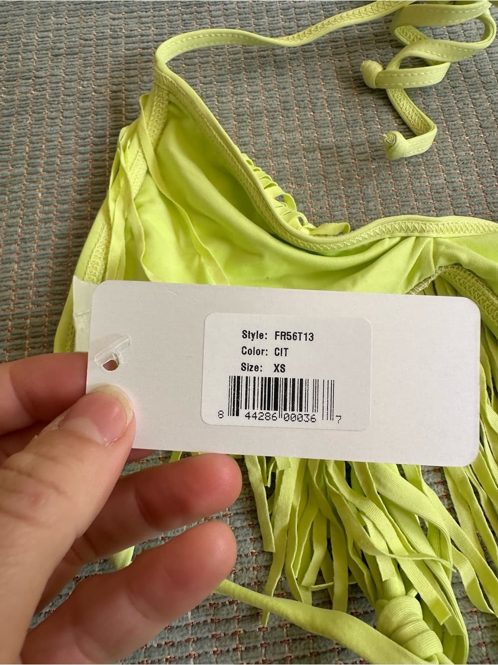 NWT L*Space Audrey bikini set lime extra small - Thumbnail 4