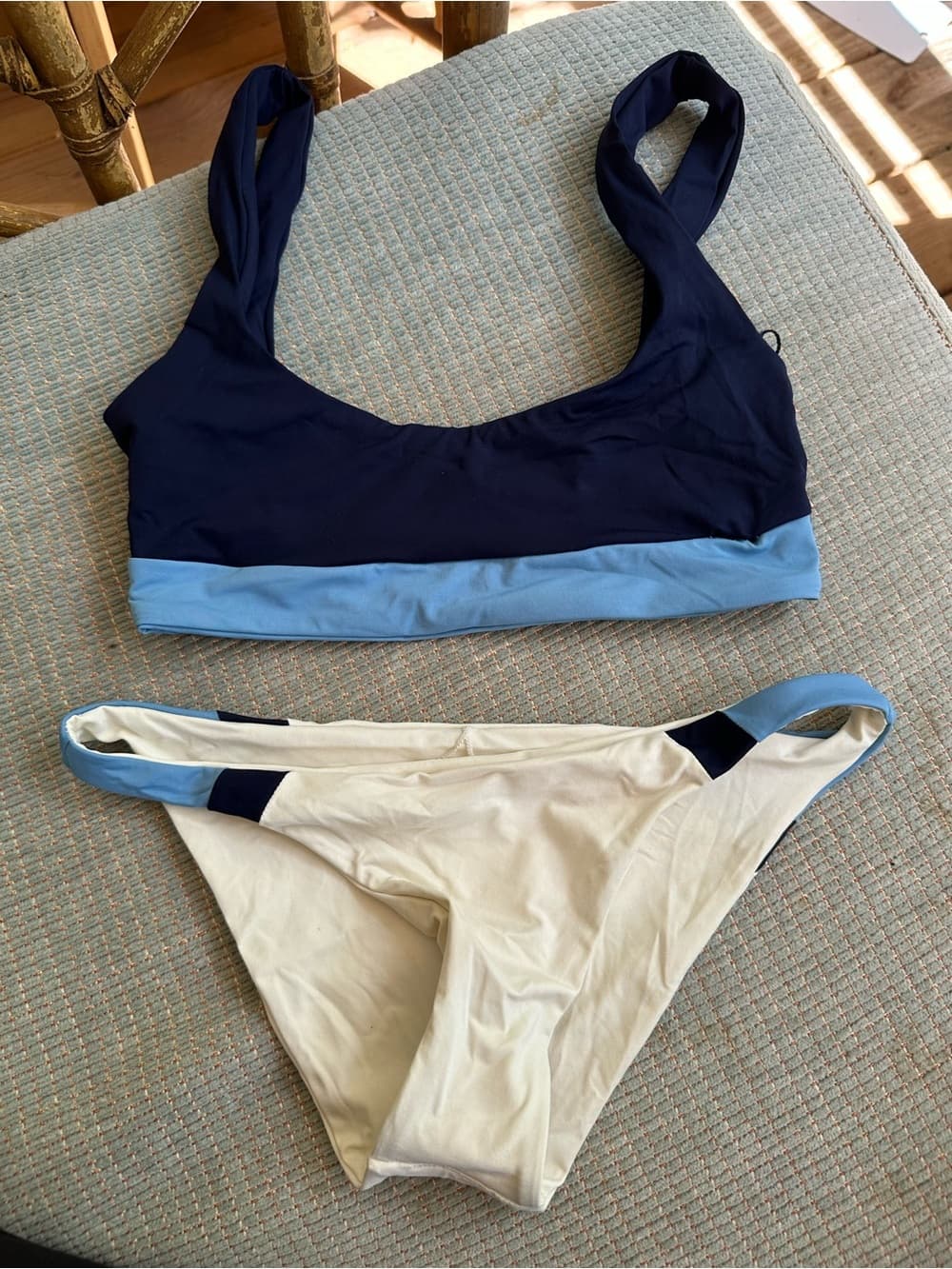 NWOT L*space Miller colorblock bikini set extra small