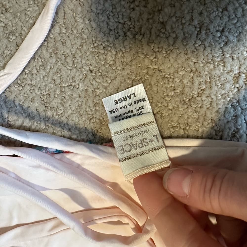 NWOT L*Space embroidered strapless bikini top - Thumbnail 3