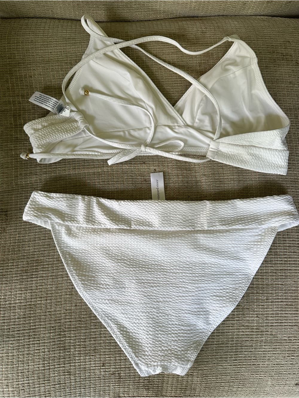 Vineyard Vines textured bikini set off white small - Thumbnail 4