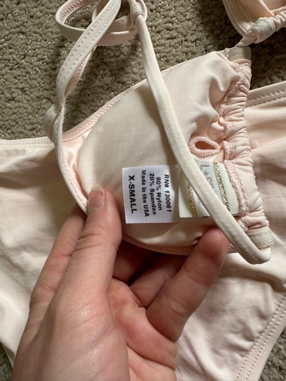 NWT L*Space triangle bikini set light pink - Thumbnail 4