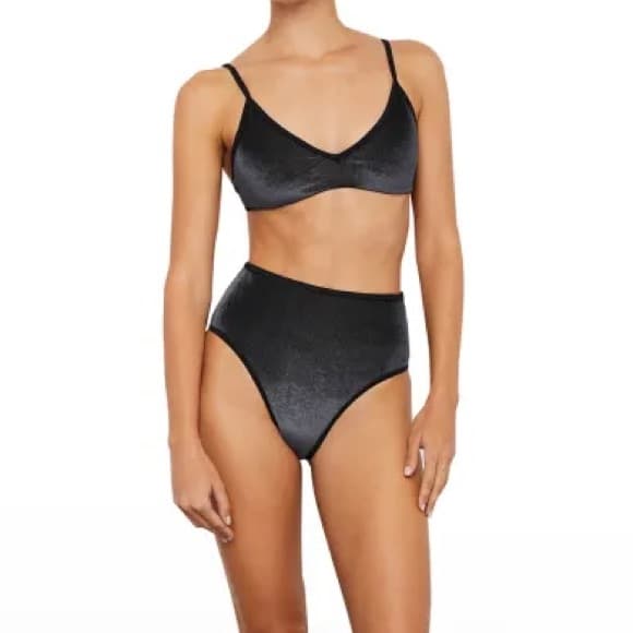 NWT Onia Noah black velvet bikini set xs - Thumbnail 7