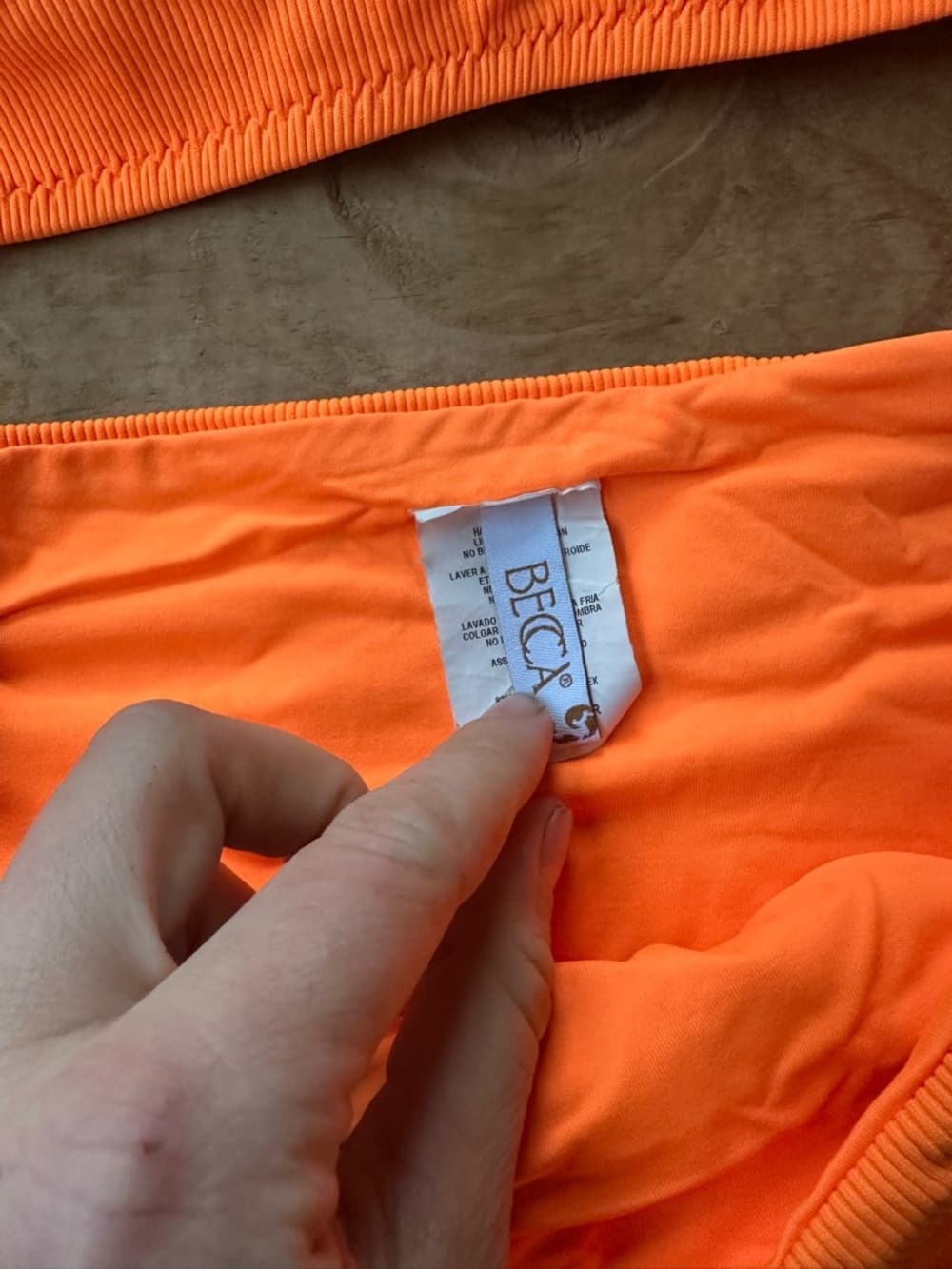 Becca ribbed orange bikini set - Thumbnail 2