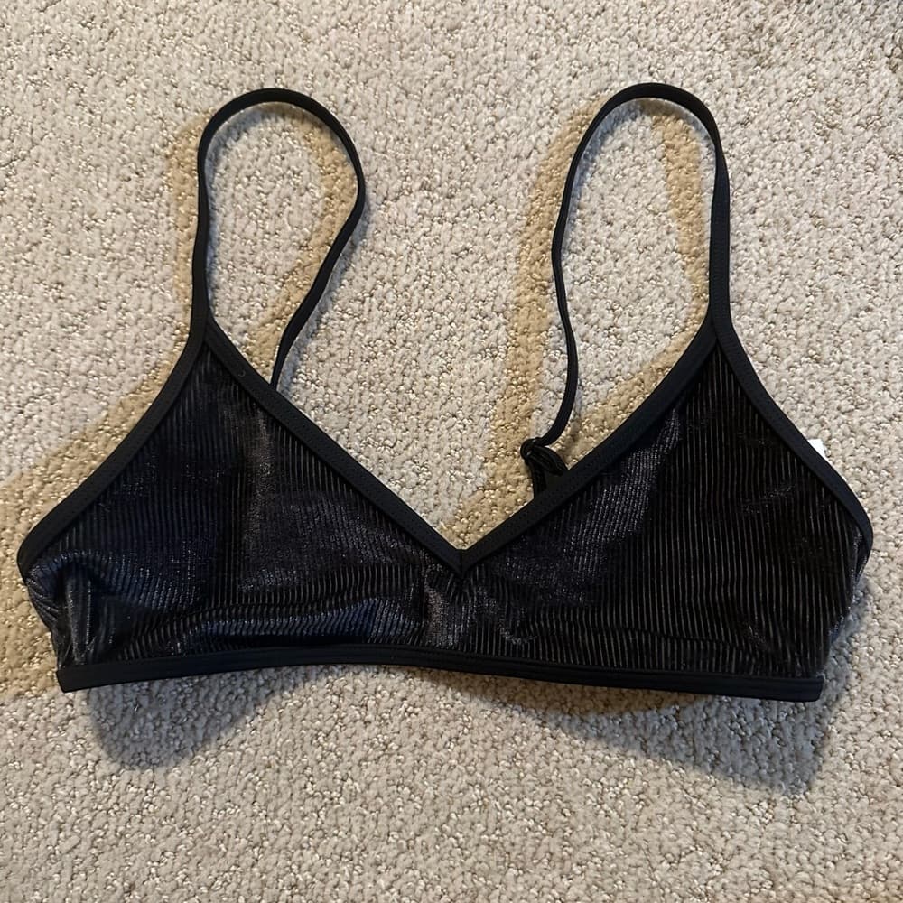 NWT Onia Noah black velvet bikini set xs - Thumbnail 4