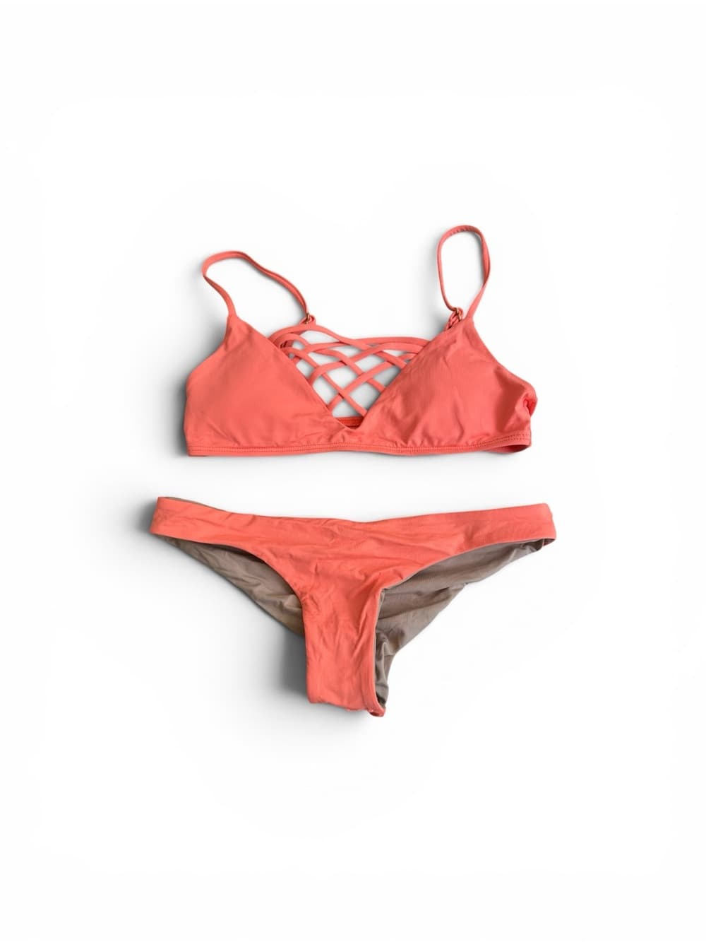 NWOT L*Space Jaime bikini set orange extra small - Thumbnail 5