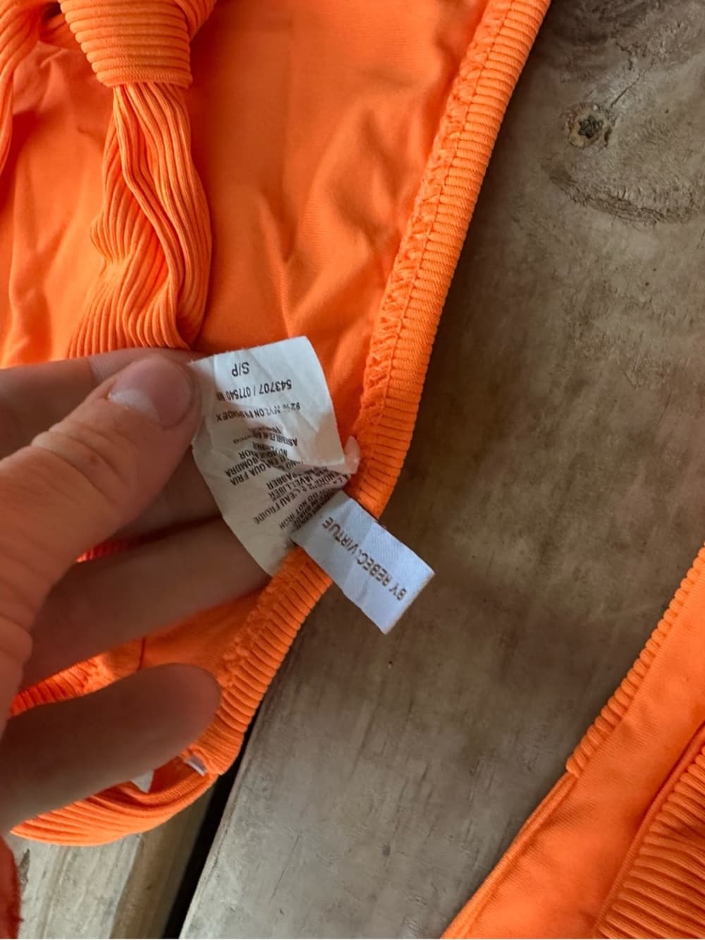 Becca ribbed orange bikini set - Thumbnail 4
