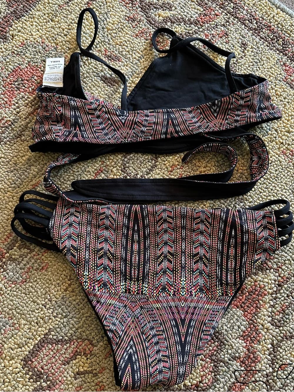 NWOT L*Space Chloe Low Down southwestern bikini set small - Thumbnail 3