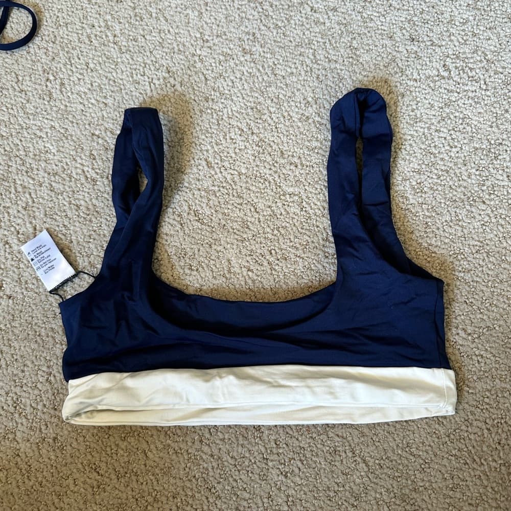 NWOT L*Space Miller bikini top navy white - Thumbnail 2