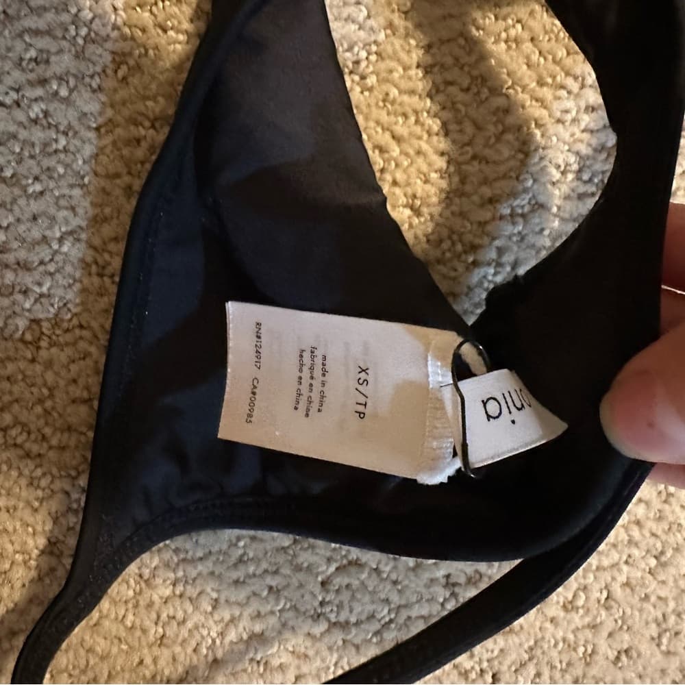NWT Onia Noah black velvet bikini set xs - Thumbnail 5