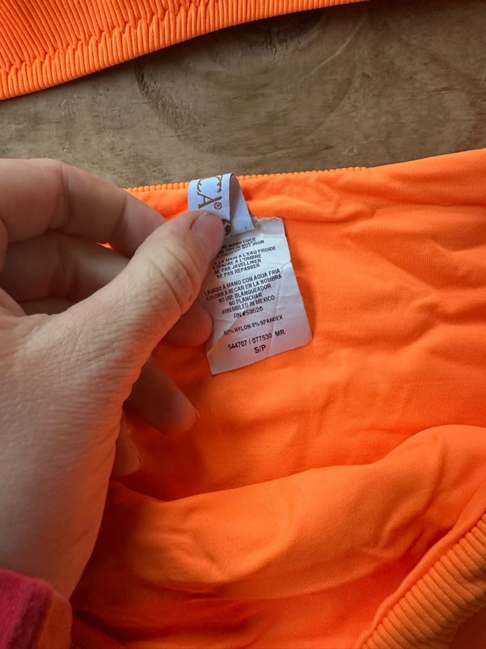 Becca ribbed orange bikini set - Thumbnail 3