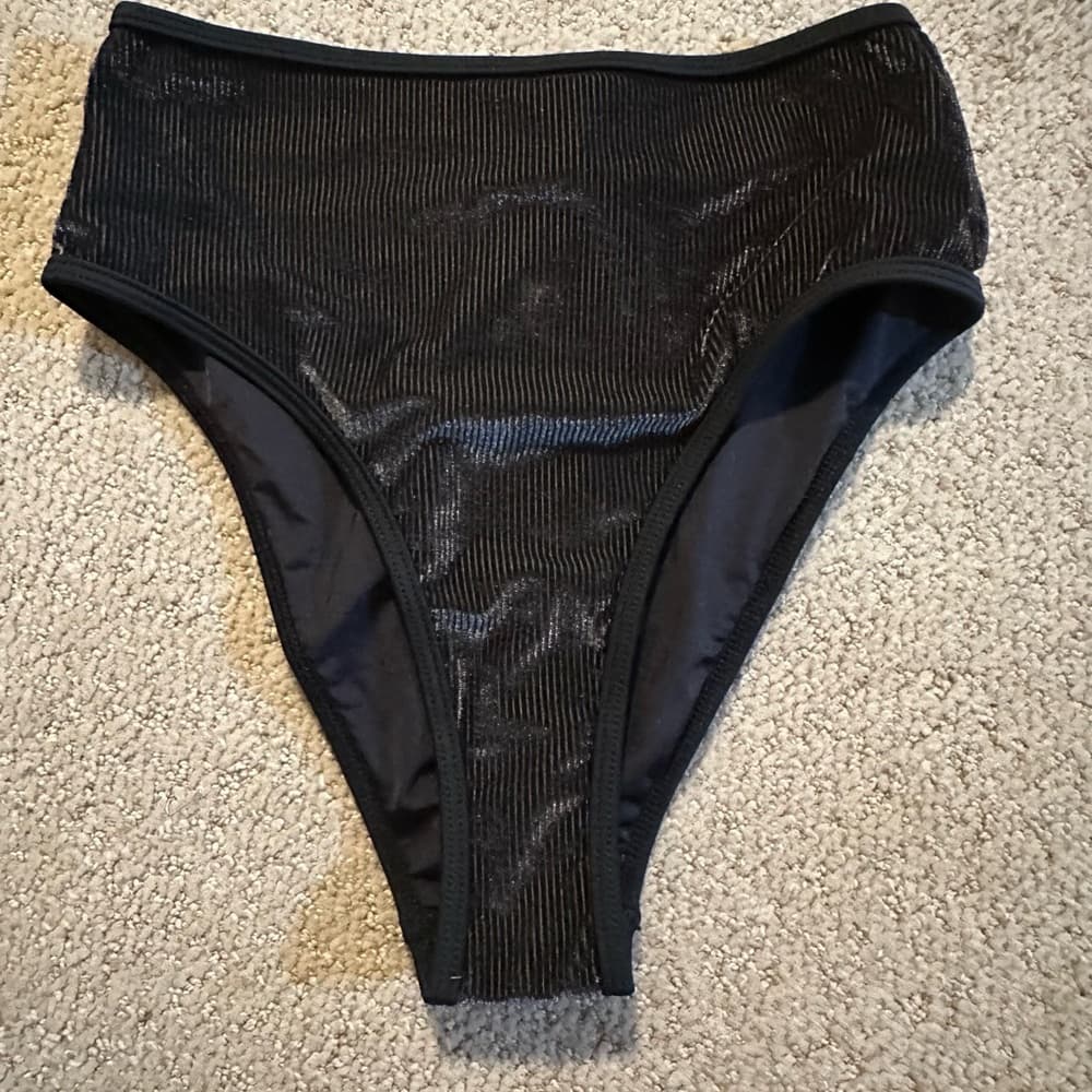 NWT Onia Noah black velvet bikini set xs