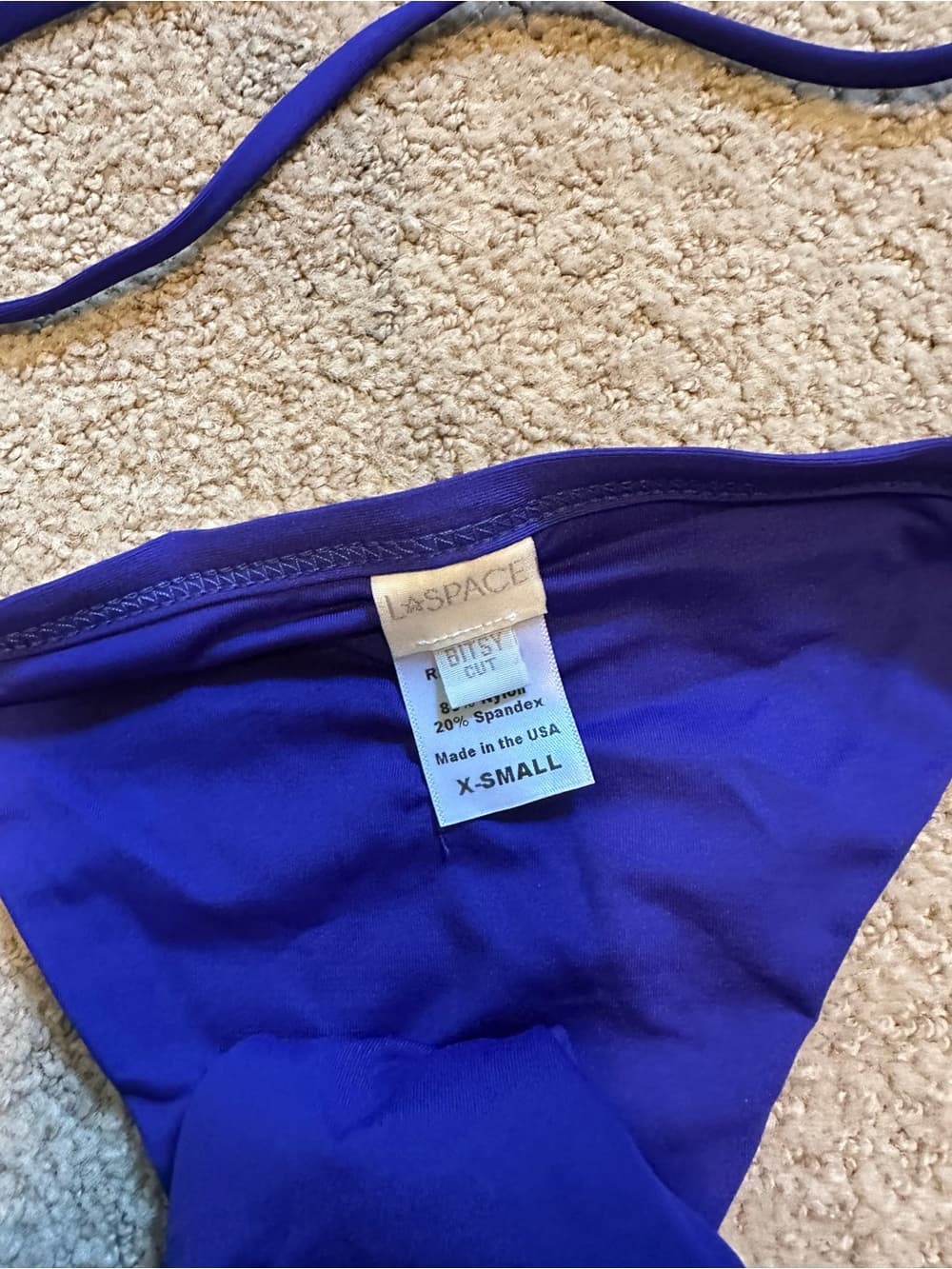 NWOT L*Space Lexie Bitsy cut bikini set royal blue - Thumbnail 2