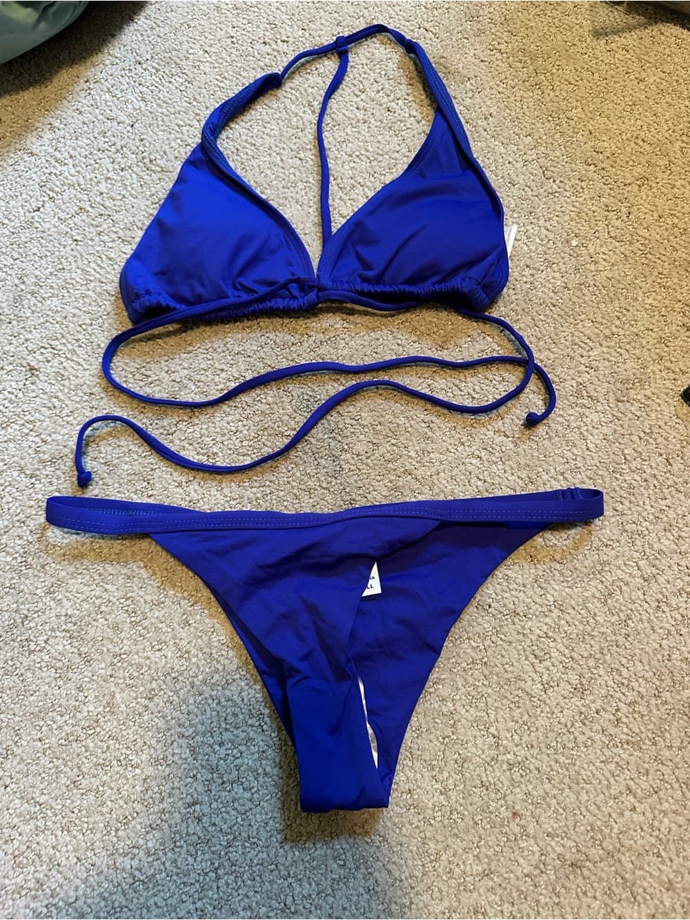 NWOT L*Space Lexie Bitsy cut bikini set royal blue