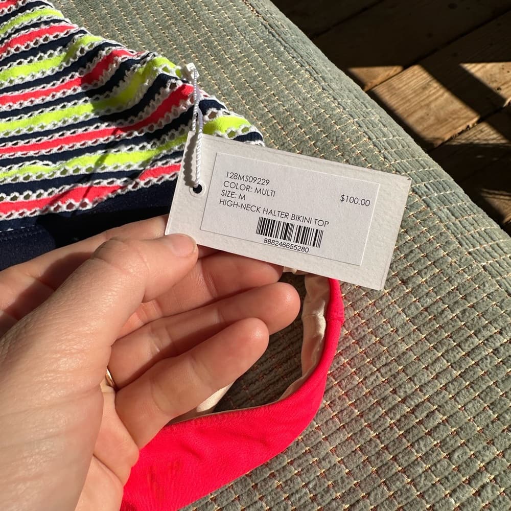 NWT Milly Cabana high neck bikini set - Thumbnail 8