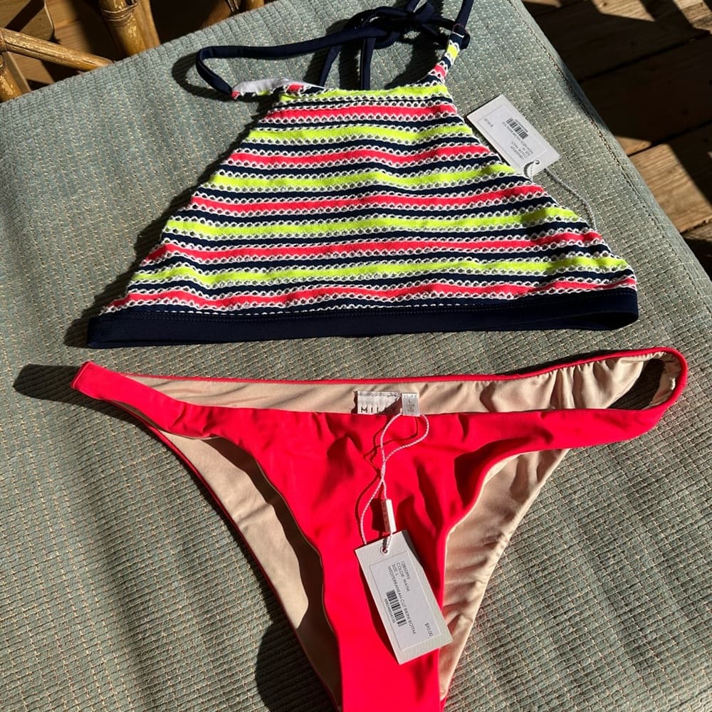 NWT Milly Cabana high neck bikini set - Thumbnail 5