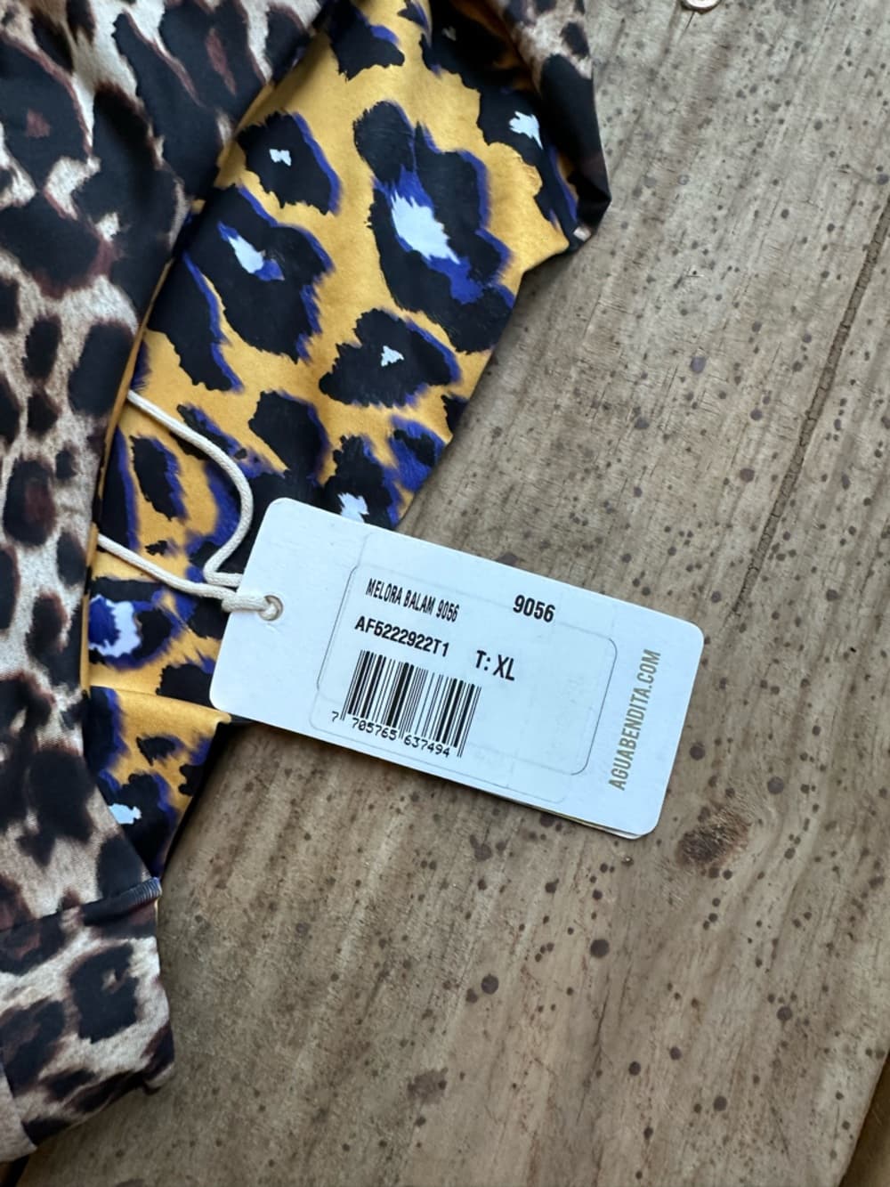 NWT Agua Bendita Melora Balam leopard reversible bikini bottoms - Thumbnail 3