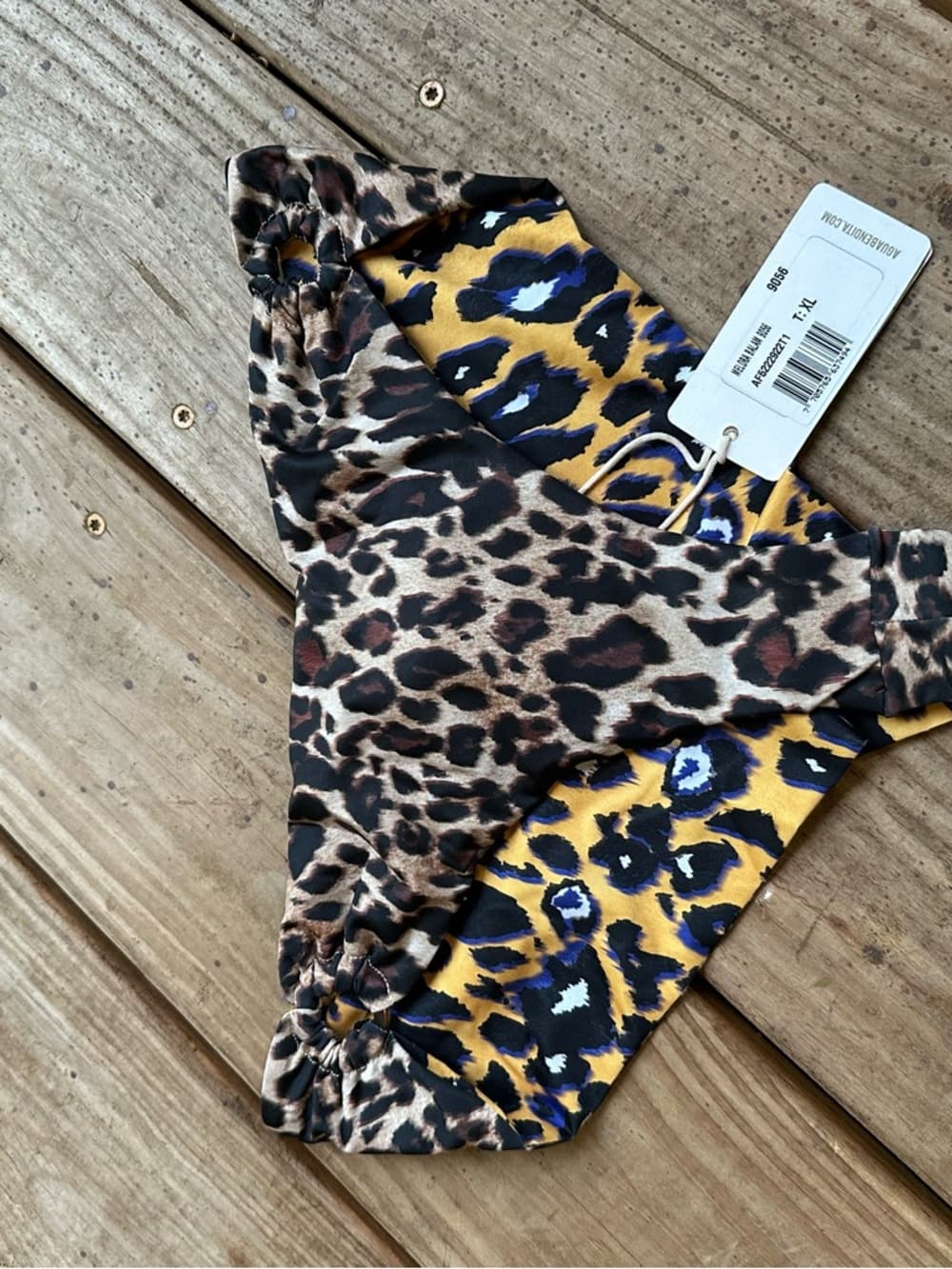 NWT Agua Bendita Melora Balam leopard reversible bikini bottoms - Thumbnail 2