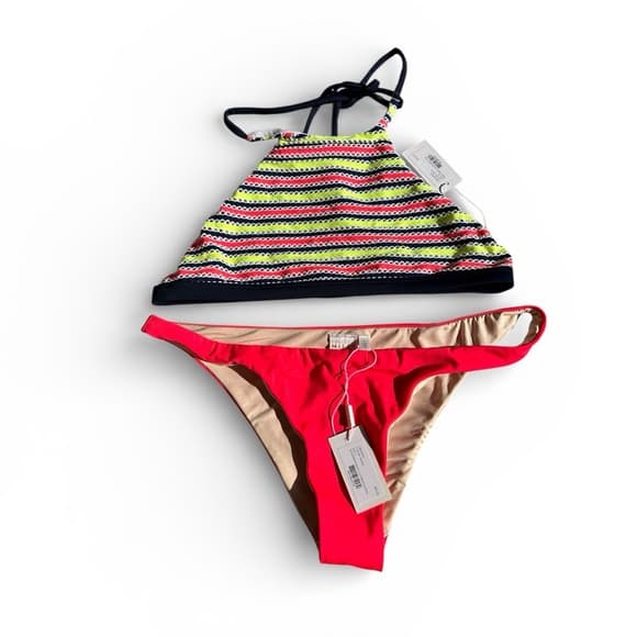 NWT Milly Cabana high neck bikini set - Thumbnail 10