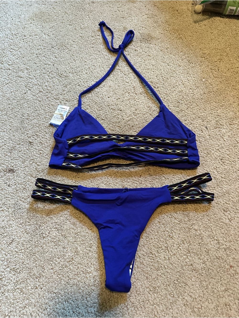 NWOT L*Space bikini set royal blue southwestern bikini set - Thumbnail 3