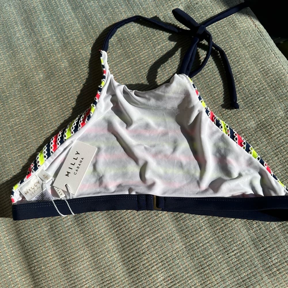 NWT Milly Cabana high neck bikini set - Thumbnail 4