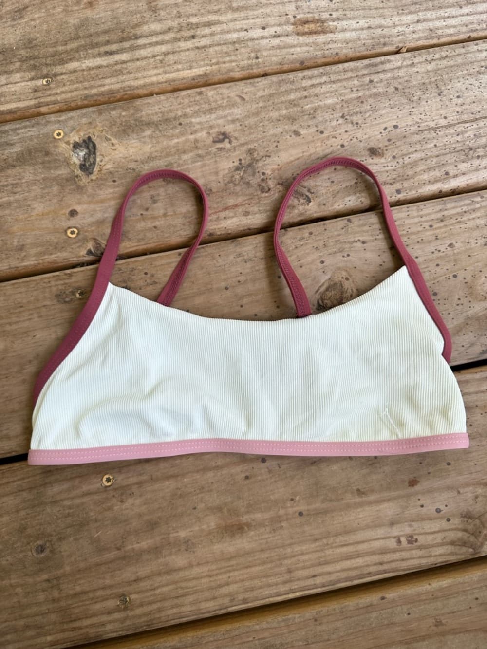 NWOT L*Space Gemma ribbed bikini top