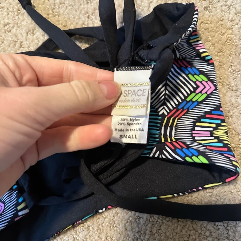 NWOT L*Space strapless bikini top Aztec print - Thumbnail 3