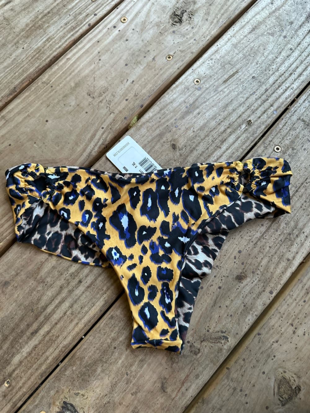 NWT Agua Bendita Melora Balam leopard reversible bikini bottoms - Thumbnail 5