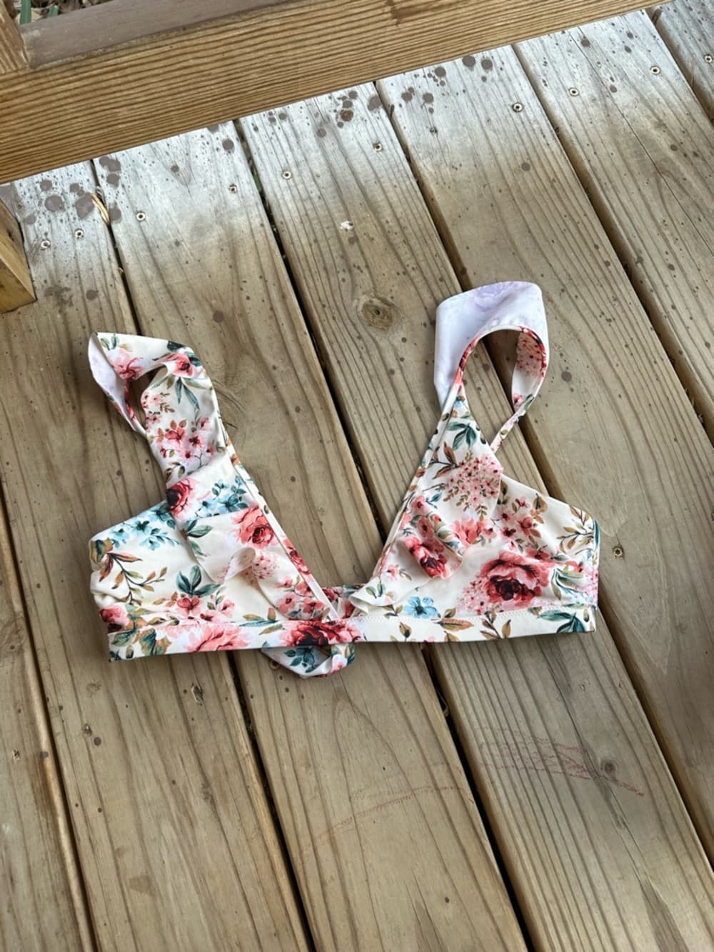 Tori Praver Mina ruffle bikini top