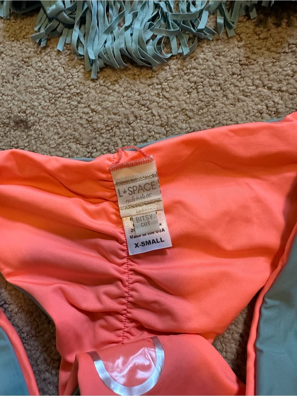 NWOT L*Space Audrey bikini set blue extra small - Thumbnail 2