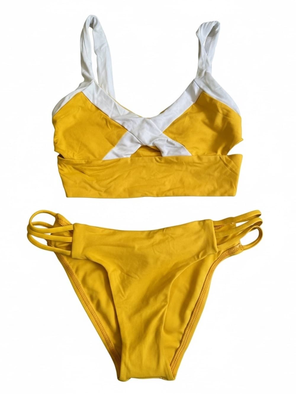 NWOT L*Space bikini set yellow white - Thumbnail 5