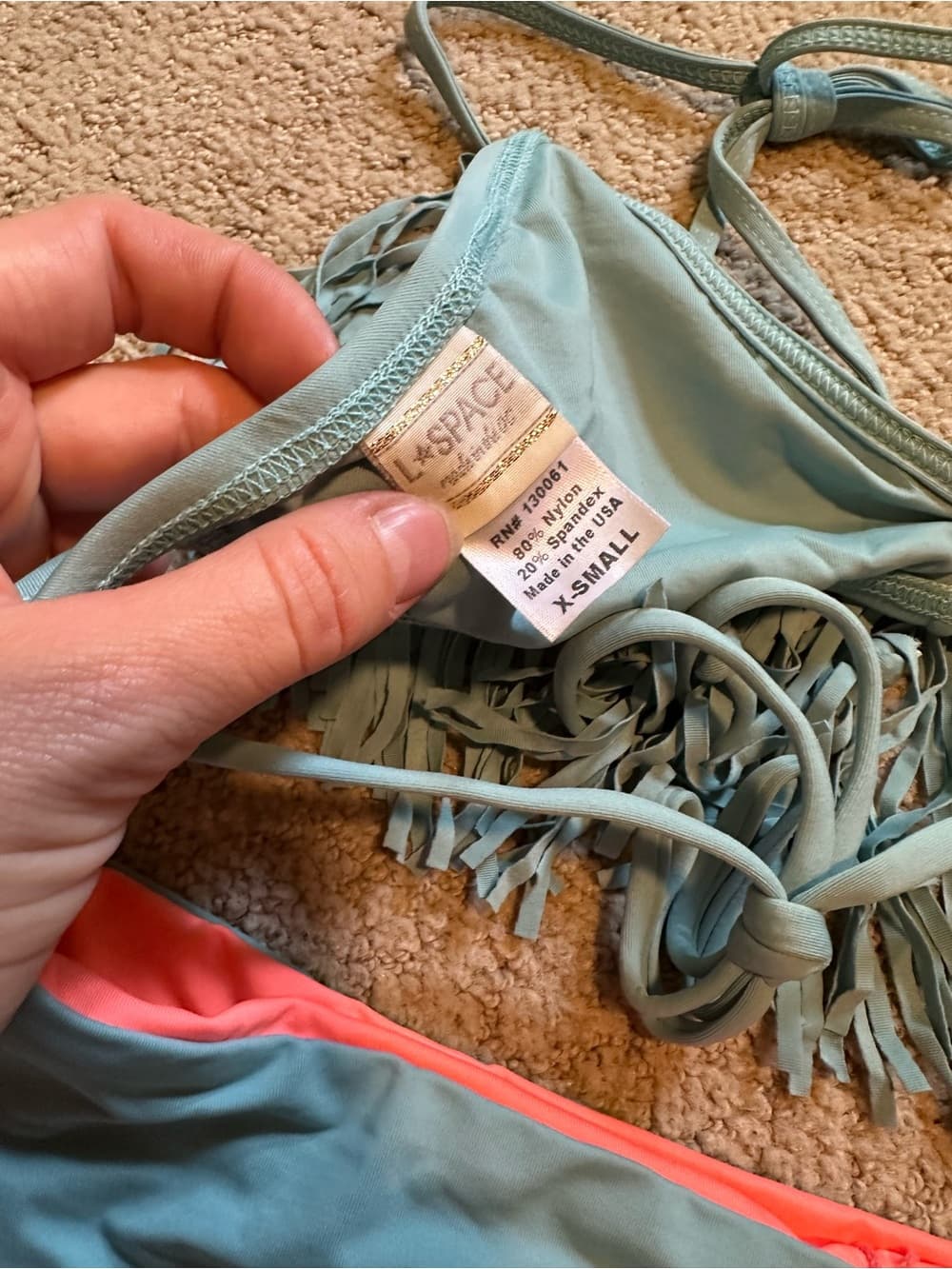 NWOT L*Space Audrey bikini set blue extra small - Thumbnail 4