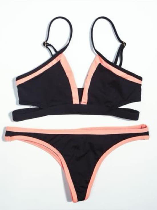 NWOT L*Space Platinum bikini set black coral extra small - Thumbnail 6