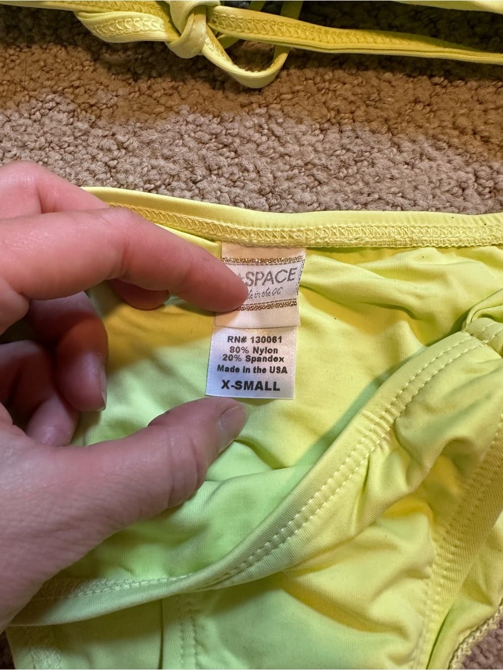 NWOT L*Space twist front bikini set lime extra small - Thumbnail 3